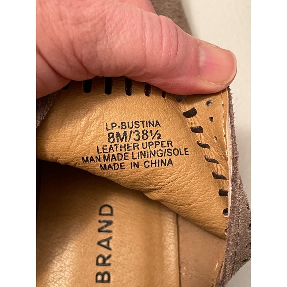 Lucky Brand Leather Suede Beige size 8 M Ankle women’s‎ boots - Picture 10 of 11